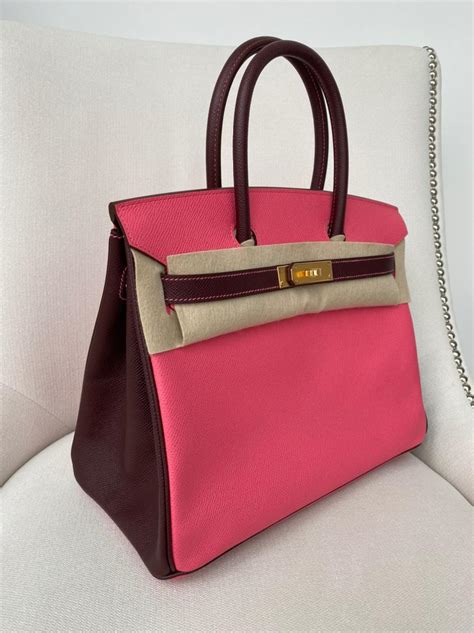 hermes rose azalee epsom